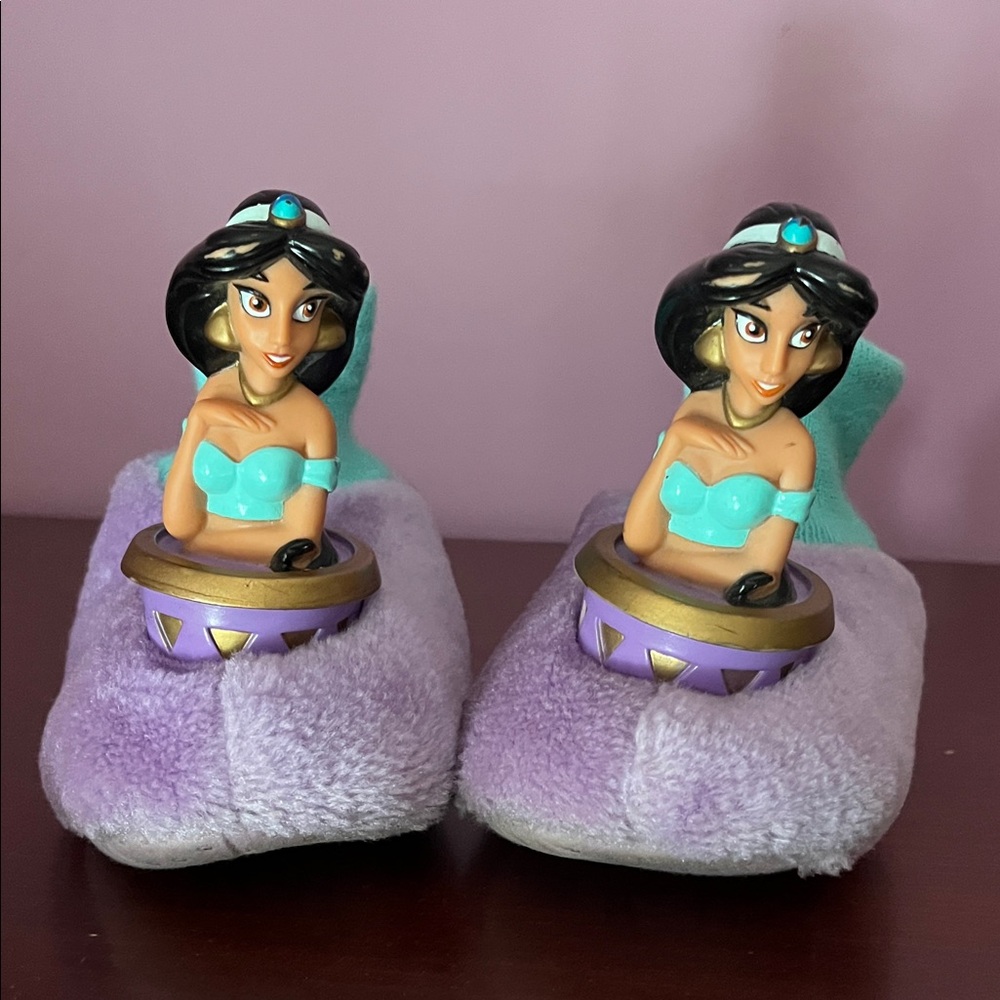 Disney Jasmine Purple and Teal Kids Slippers size 9/10